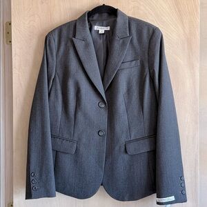 NWT PENDLETON Dark Gray Virgin Wool Blazer Suit Jacket Women’s Size 10